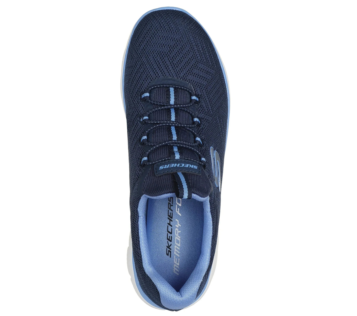 Skechers stretch-laced pull on: Summits - Artistry Chic - Navy/Blue - 150119 NVBL