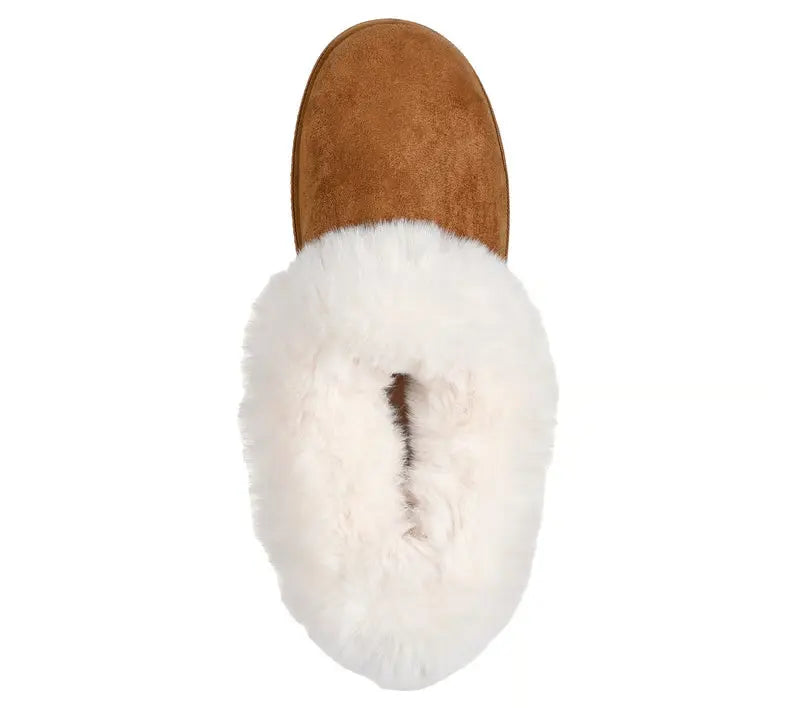 Skechers vegan clog-style slipper: 169012/CSNT - Chestnut - Cozy Campfire