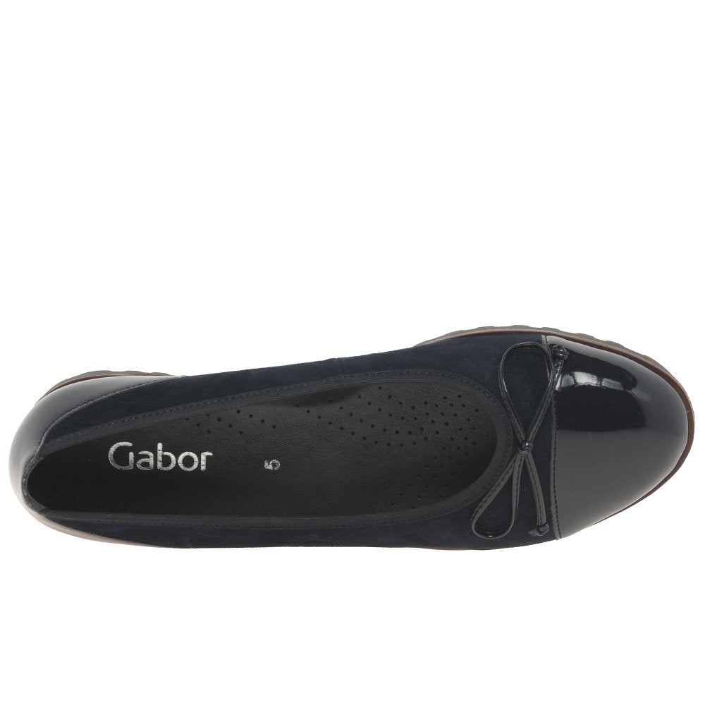 Gabor Temptation – Women's Ballerina Pump – Navy – 3007.01.006
