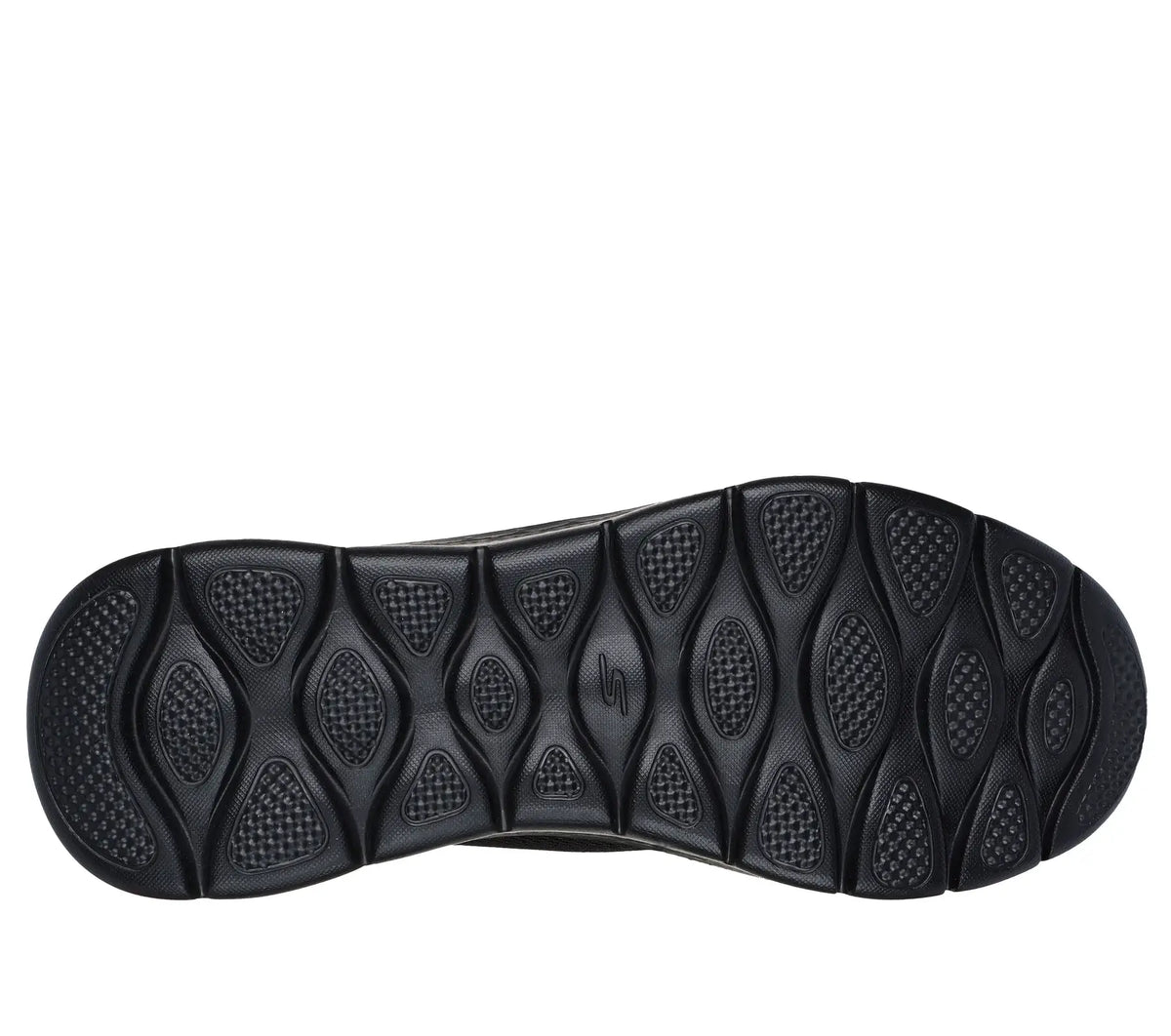 Men's Skechers black trainer outsole with textured tread for grip