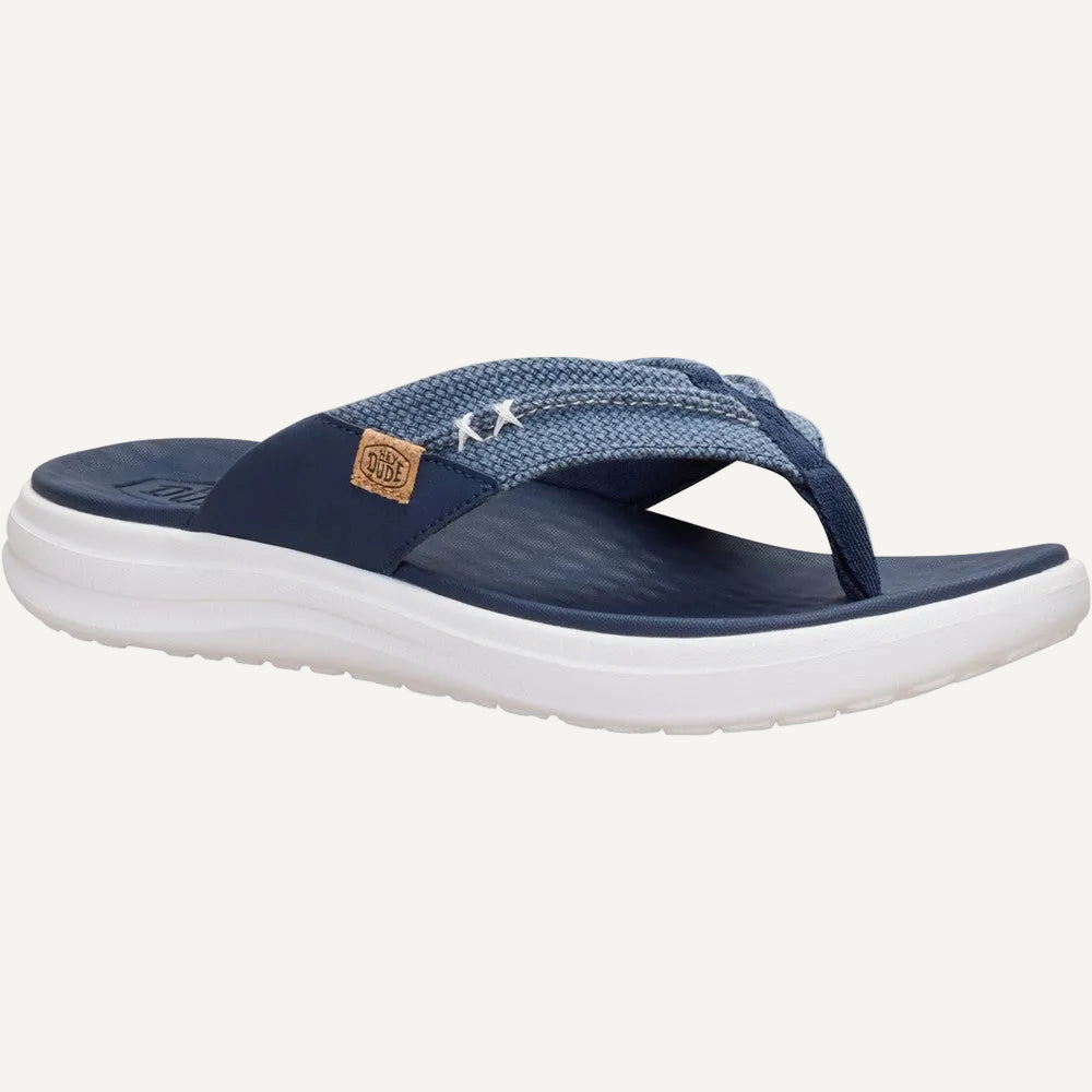 Hey Dude - Finn Flip Textile/Braided - Navy - 45424.