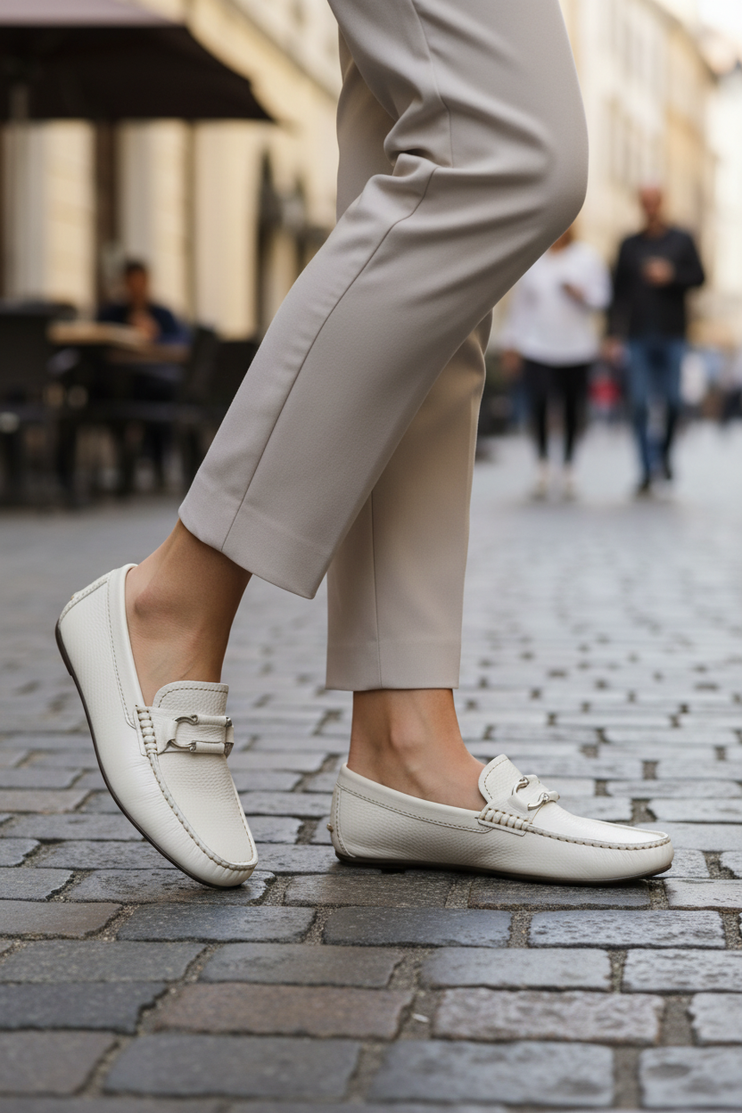 Maria Lya Carmen – Women's Moccasin – White