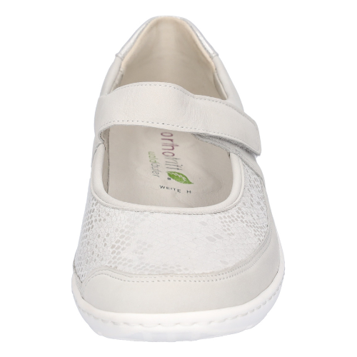 Waldlaufer Henni 496H33 – Cement Argento | Women's Wide-Fit Leather Shoe
