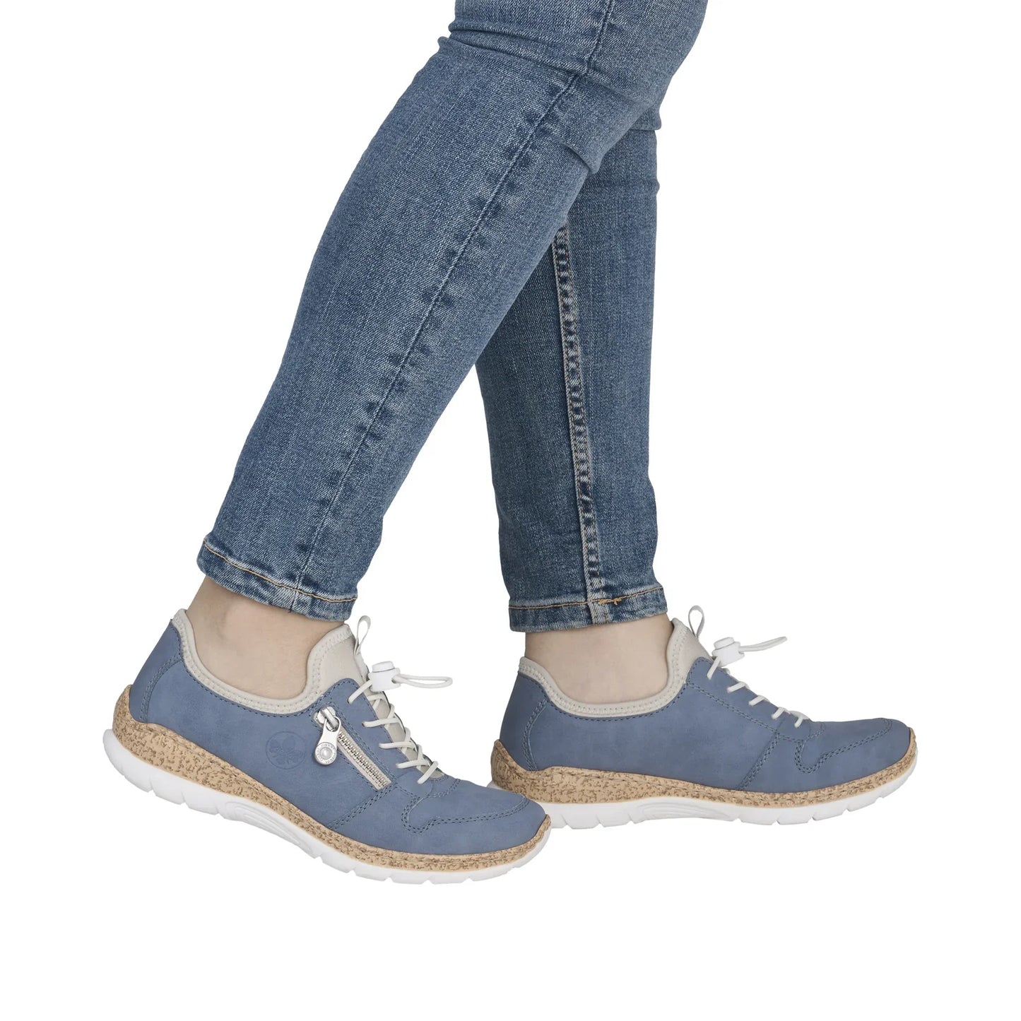 Rieker Women's Slip-on Shoe - Blue - N42G0-14.