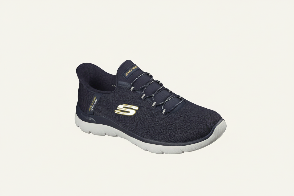 Skechers ARCH FIT SUMMITS KYNOR - Navy - cream background