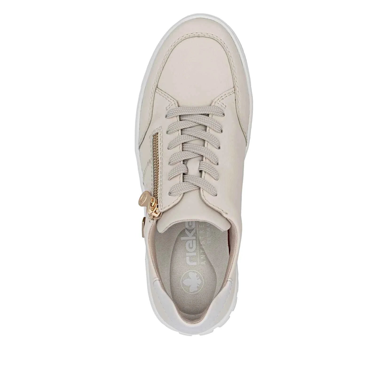 Rieker Women's Lace-up Shoe - Beige - N1301-60 - 2