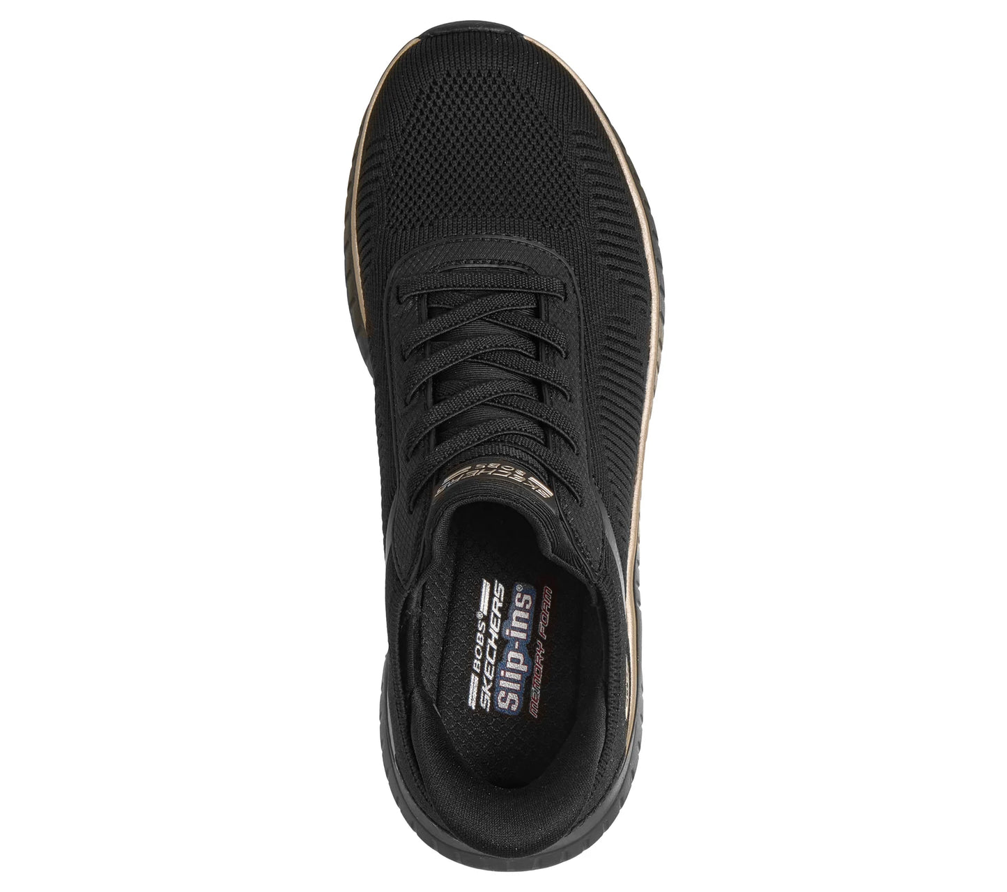 Skechers Slip-ins BOBS Sport Squad Chaos – Women's Trainer – Black/Rose Gold – 117497 BKRG