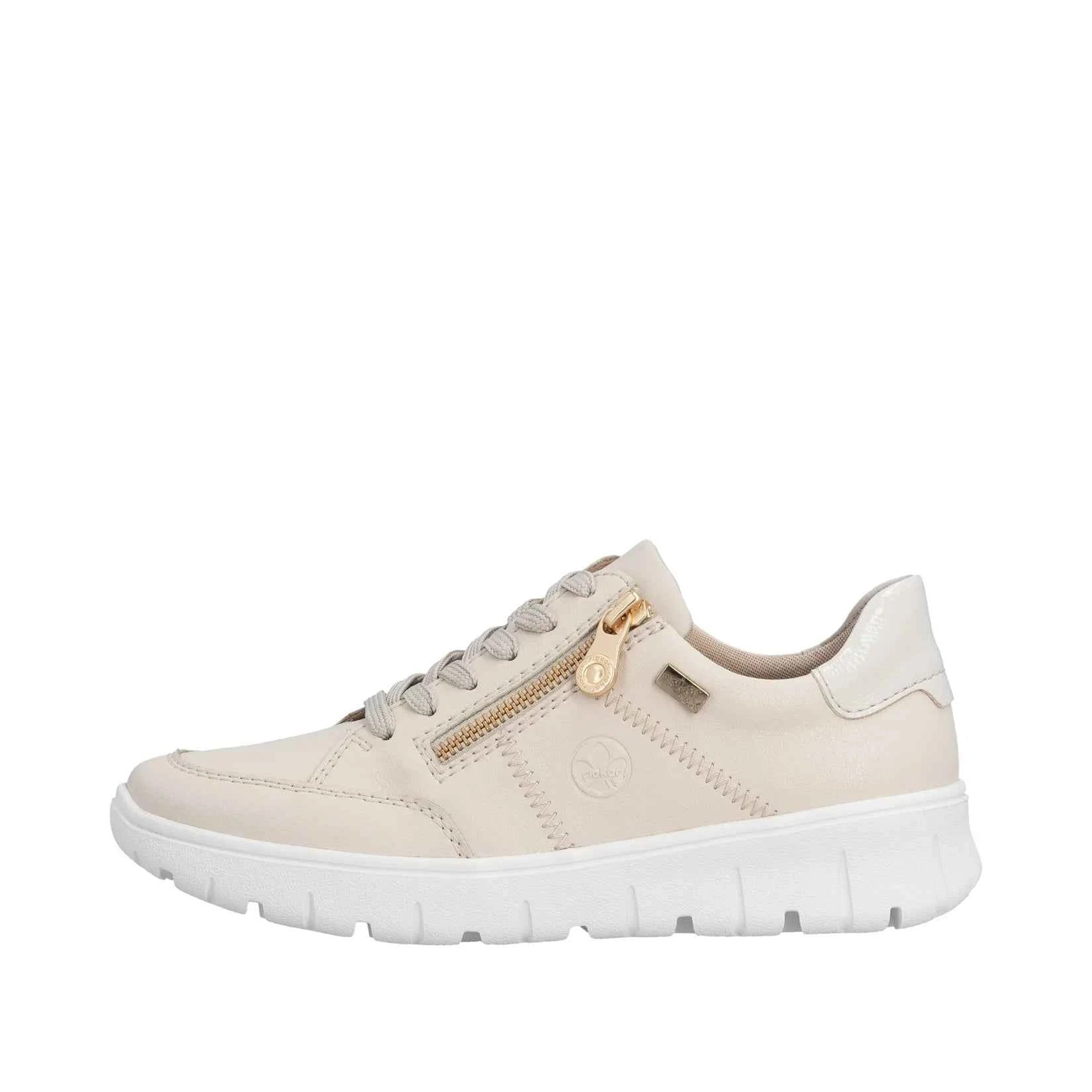 Rieker Women's Lace-up Shoe - Beige - N1301-60 - 3