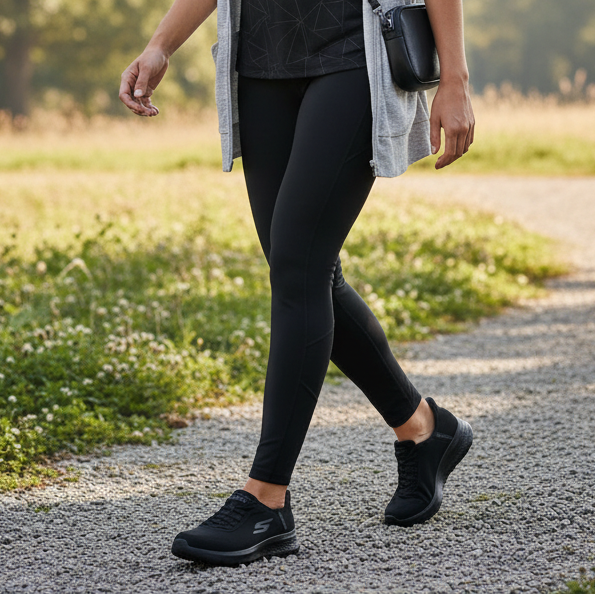 Skechers GO WALK Flex Mali – Women's Trainer – Black – 124837 BBK