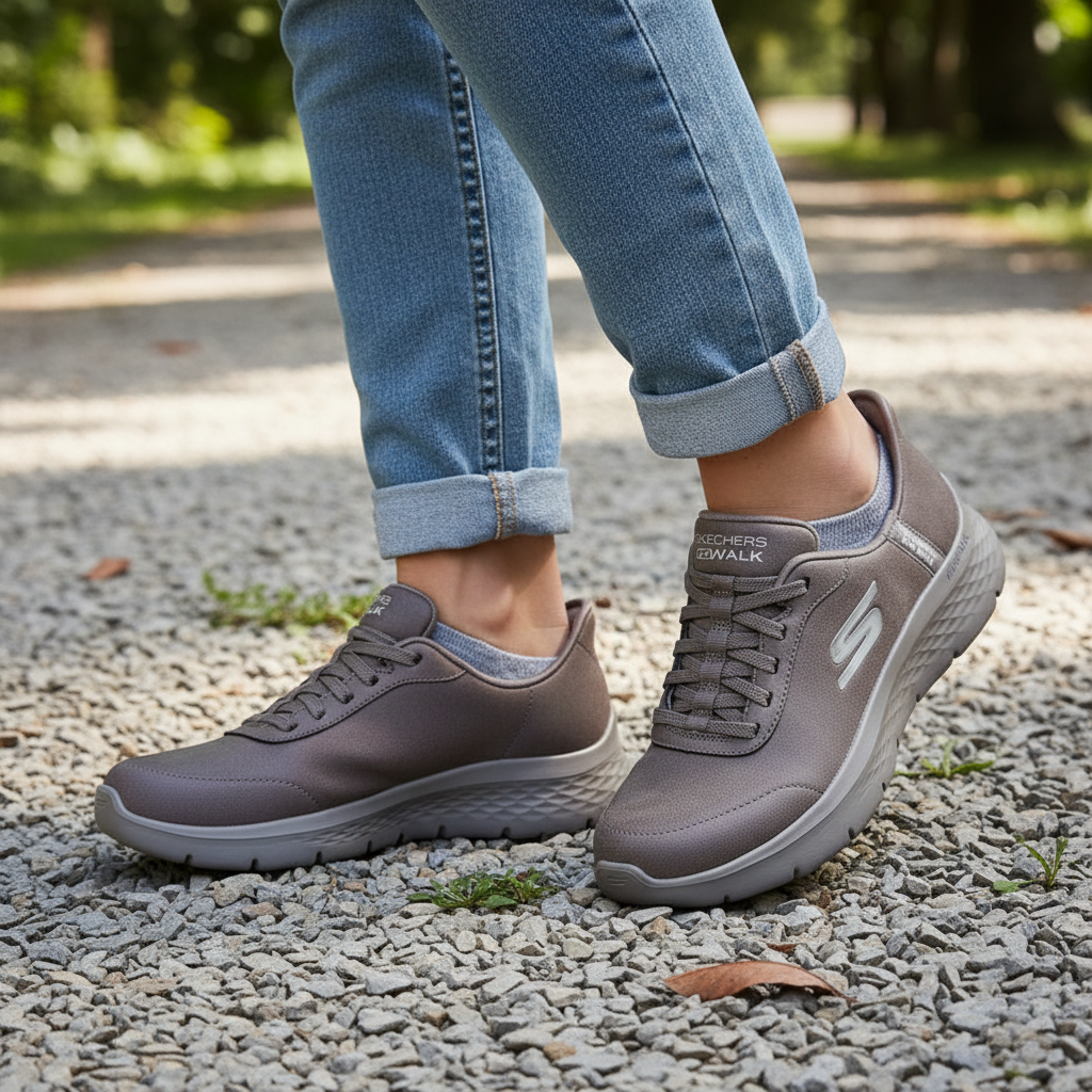 Skechers GO WALK Flex Mali – Women's Trainer – Brown – 124837 BRN