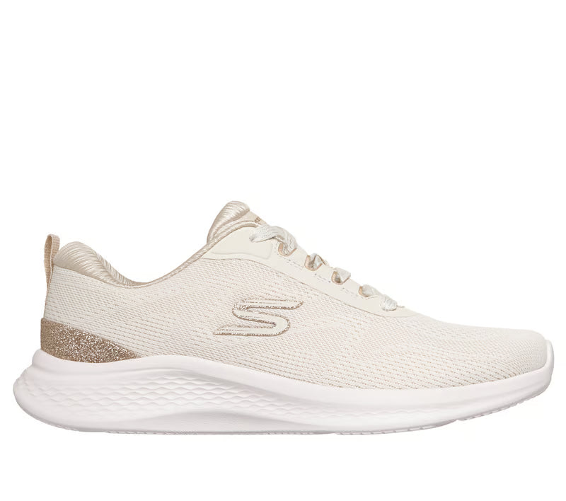 Skechers Vegan Lace-Up Skech-Lite Pro 2.0 Brilliant Shimmer – Natural/Gold – 150629 NTGD