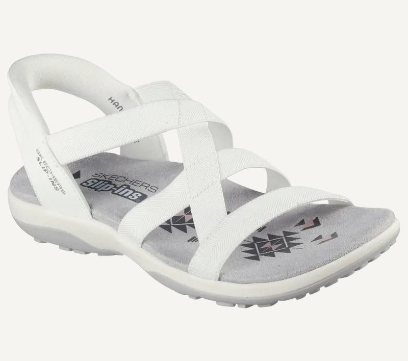Skechers Slip-ins: Reggae Slim - Stretch Flex - White - 163460 WHT