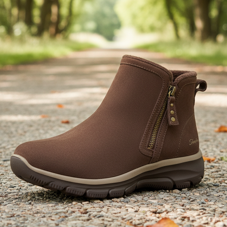 Skechers Relaxed Fit: Easy Going - Urban Zip – 168188 CHOC – Women's Ankle Boots – Chocolate