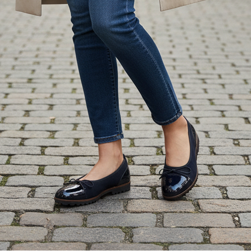 Gabor Temptation – Women's Ballerina Pump – Navy – 3007.01.006