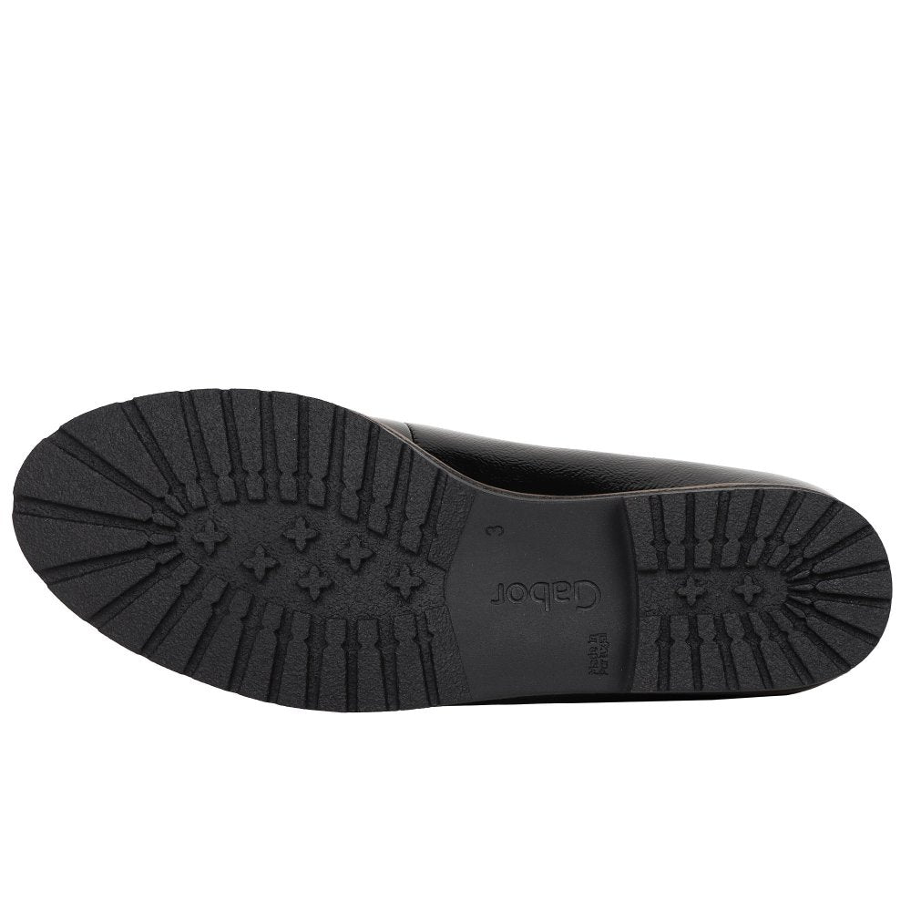 Gabor Elder – Women's Loafer – Black Patent Combi – 4005.01.002