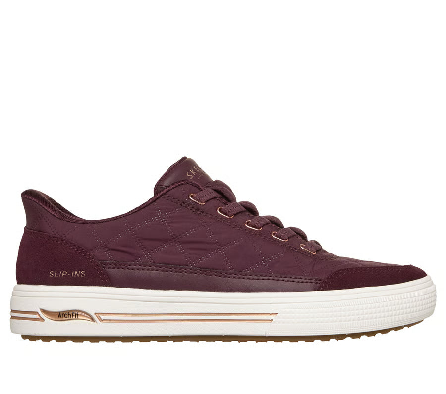 Skechers Slip-ins: Arch Fit Arcade - Cozy Fit Cuddle Steps – 177209 WINE – Women's Trainer – Wine