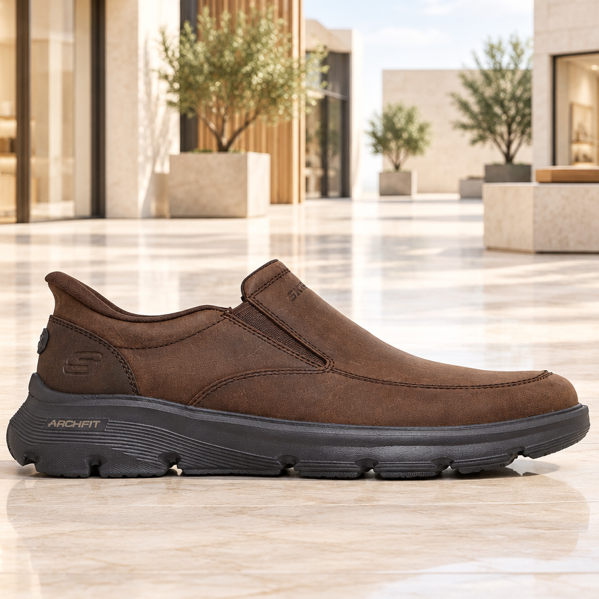 Skechers Slip-ins: Arch Fit Garza Umar – 205518 COC – Men's Slip-On Shoe – Cocoa