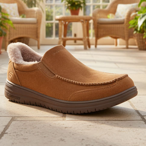 Skechers Slip-ins Relaxed Fit Slipper: 205606/TAN - Tan