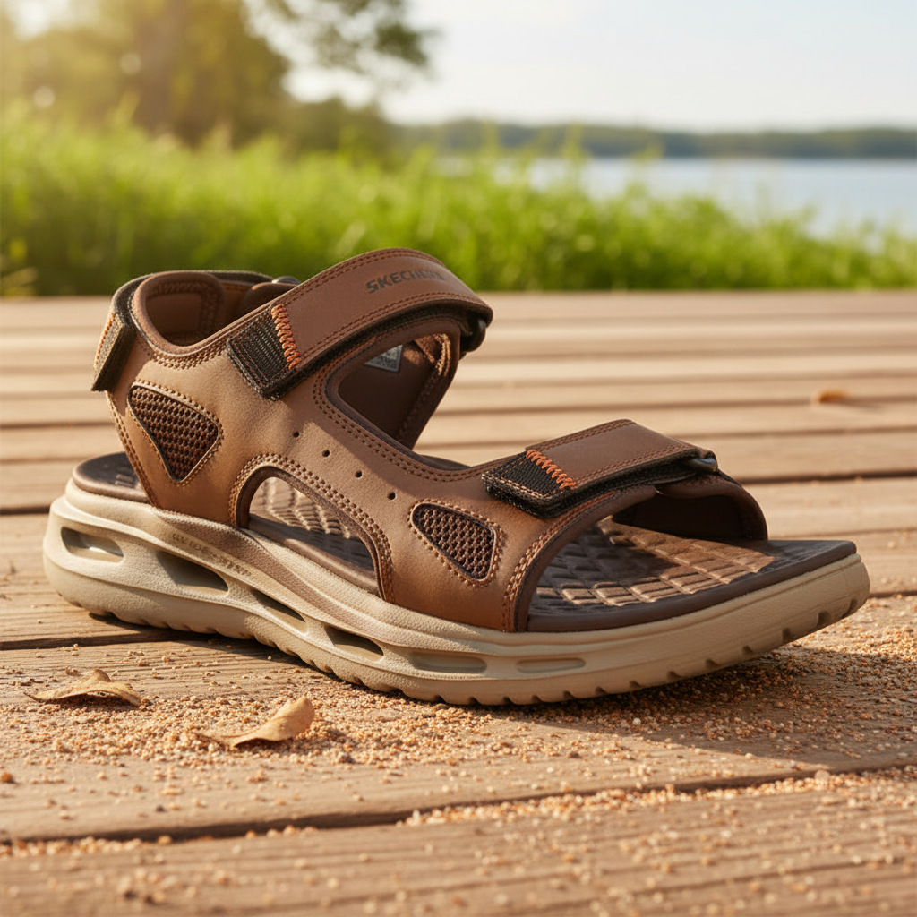 Skechers Relaxed Fit Orvan Gamble – Men's Sandal – Brown – 211371 BRN