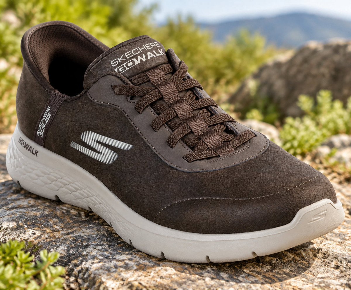 Skechers Slip-ins: GO WALK Flex Smooth Motion – 216326 BRN – Men's Trainer – Brown