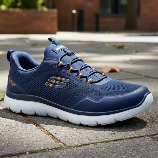 Skechers Slip-ins Summits Top Rate – Men's Trainer – Navy/Yellow – 233045 NVYL