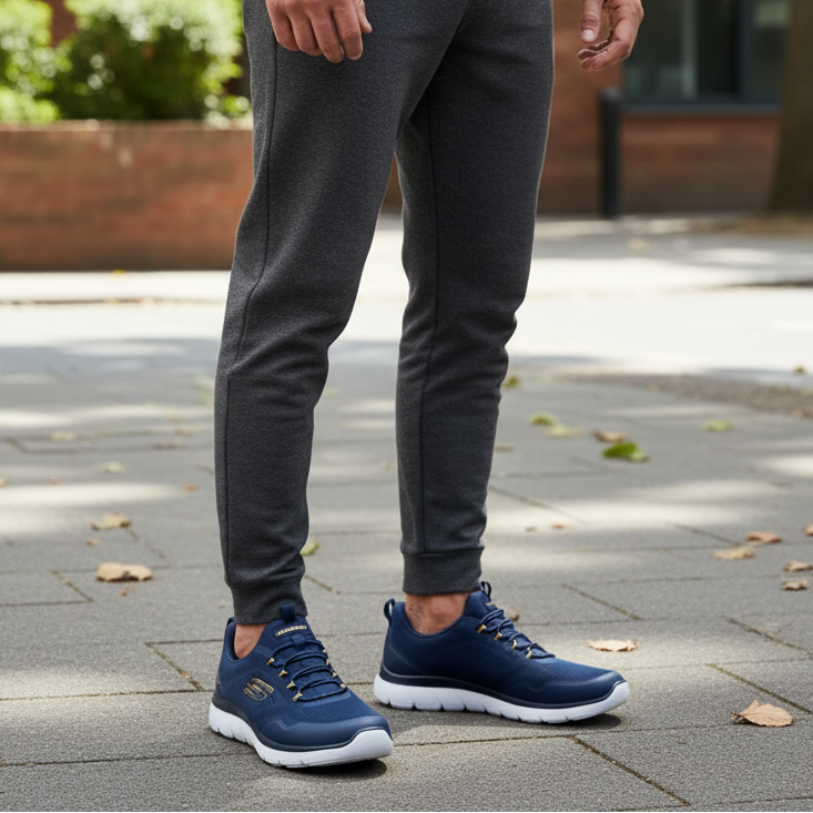 Skechers Slip-ins Summits Top Rate – Men's Trainer – Navy/Yellow – 233045 NVYL