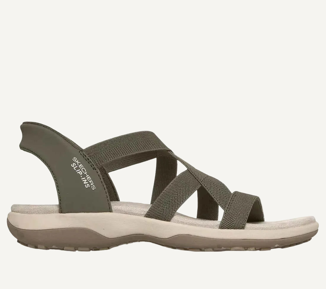 Skechers Slip-ins: Reggae Slim - Stretch Flex - Olive - 163460 OLV - 1