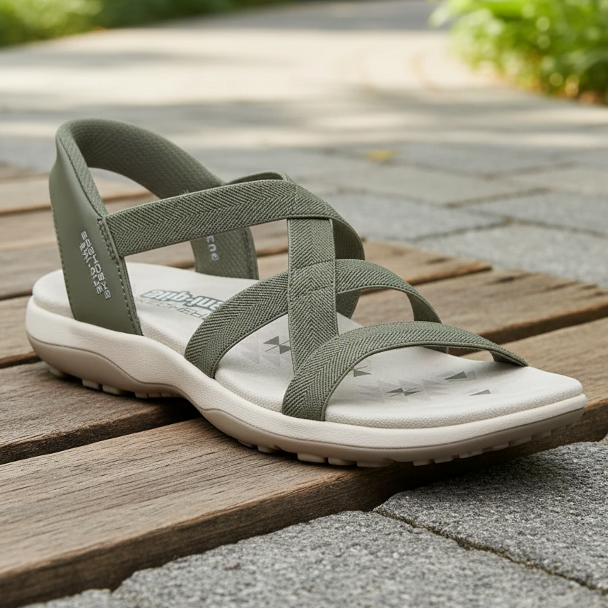 Skechers Slip-ins Reggae Slim Stretch Flex – Women's Sandal – Olive – 163460 OLV