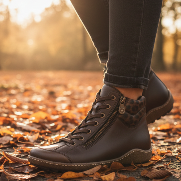 Rieker L7514 – Women's Lace-Up Ankle Boot – Brown – L7514-25