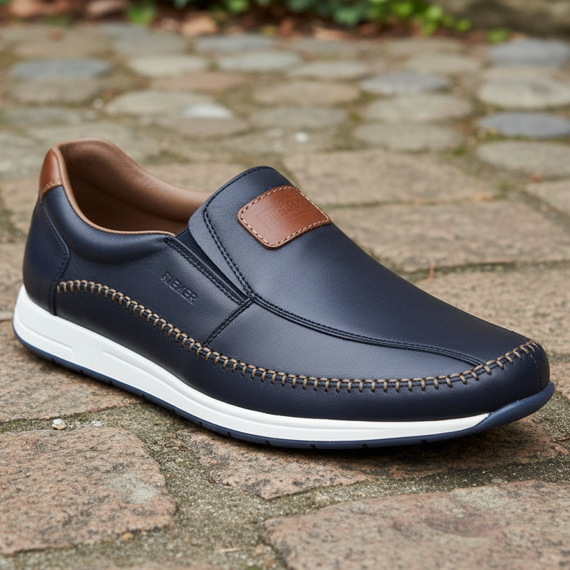 Rieker Men's Casual Slip-on Shoe – Blue | 11962-14