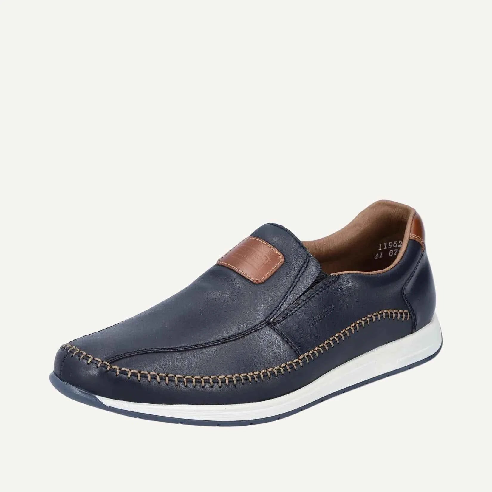 Rieker Men's Casual Slip-on Shoe – Blue | 11962-14