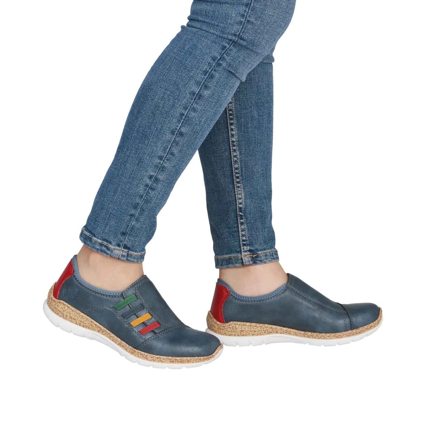 Rieker Women's Casual Slip-on Shoe - Blue - N4264-14