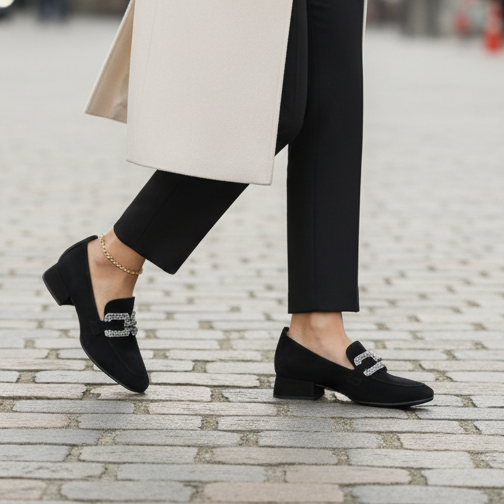 Gabor Gift – Women's Loafer – Black Suede – 4002.02.001