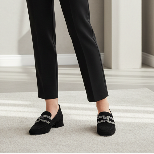 Gabor Gift – Women's Loafer – Black Suede – 4002.02.001