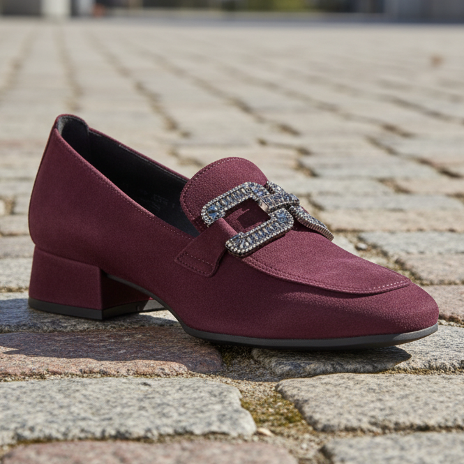 Gabor Gift – Women's Loafer – Mulberry Suede – 4002.02.004