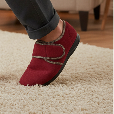 Padders Harry – Men's Slipper – Burgundy