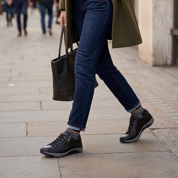 Free Spirit Hadlee – Black – Women's Leather Shoe