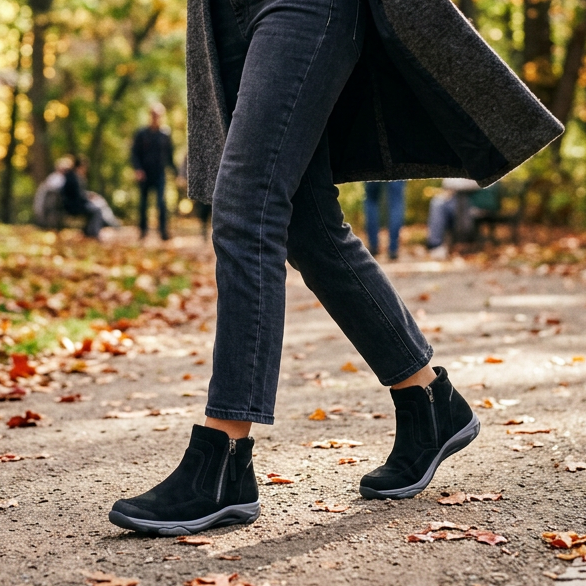 Free Spirit Veda – Black – Women's Leather Ankle Boot