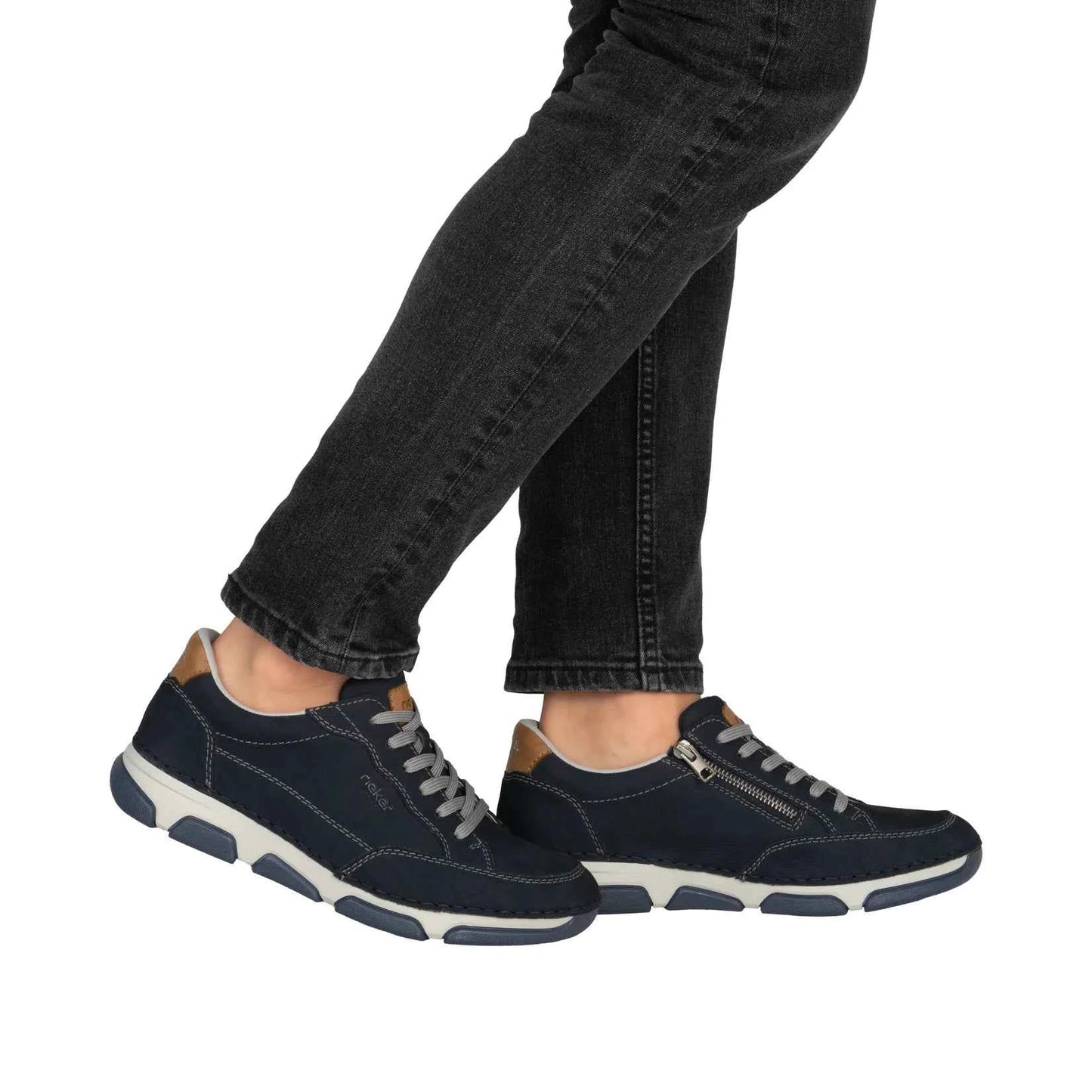 Rieker Men's Casual Lace-up Shoe - Blue | 15900-14