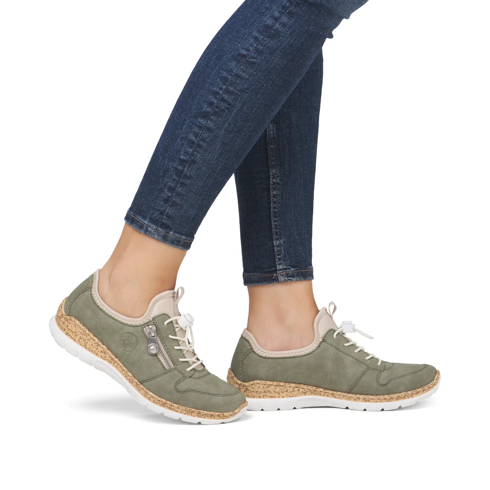 Rieker Women's Slip-on Shoe - Green - N42G0-52.