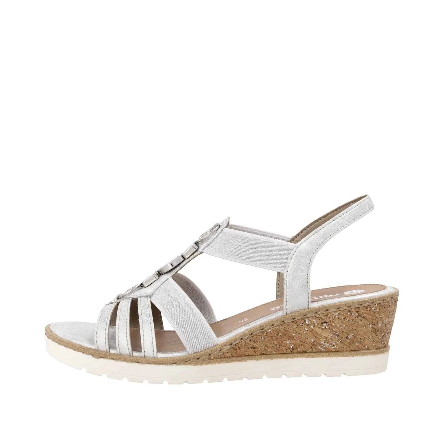 Remonte Women's Wedge Sandal – Silver/Platinum | R6264-92