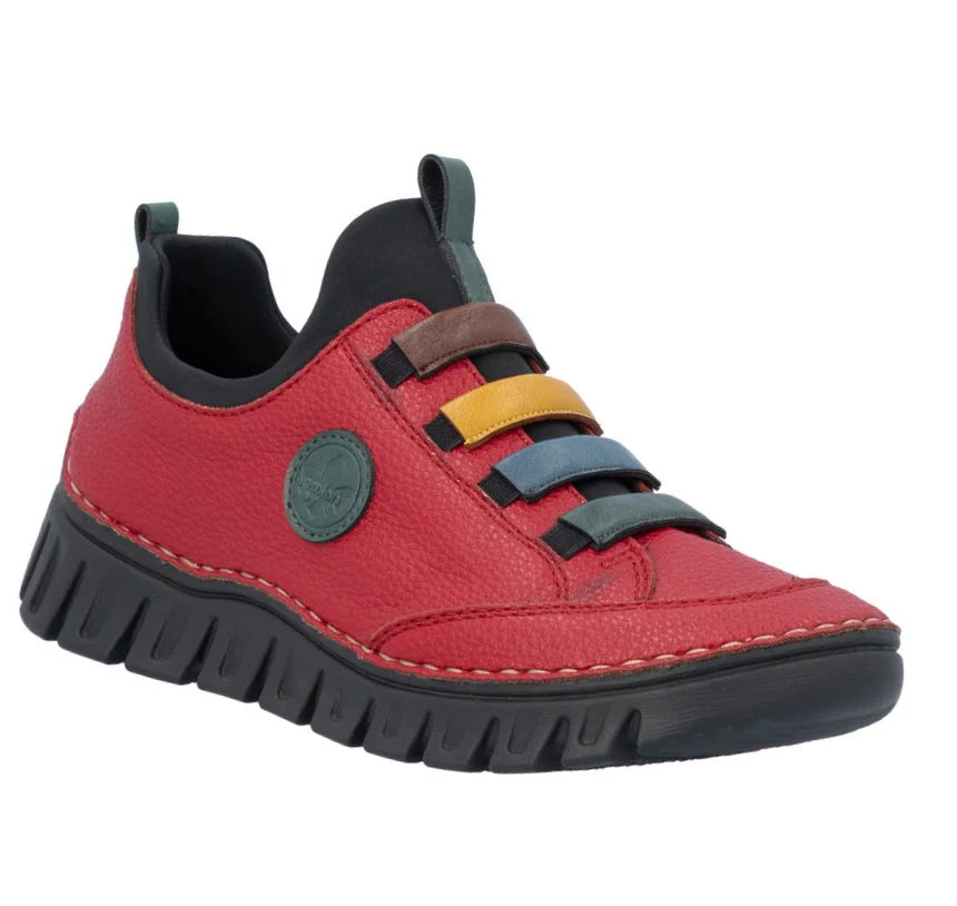 Rieker 57550 – Women's Slip-On Shoe – Red – 57550-33