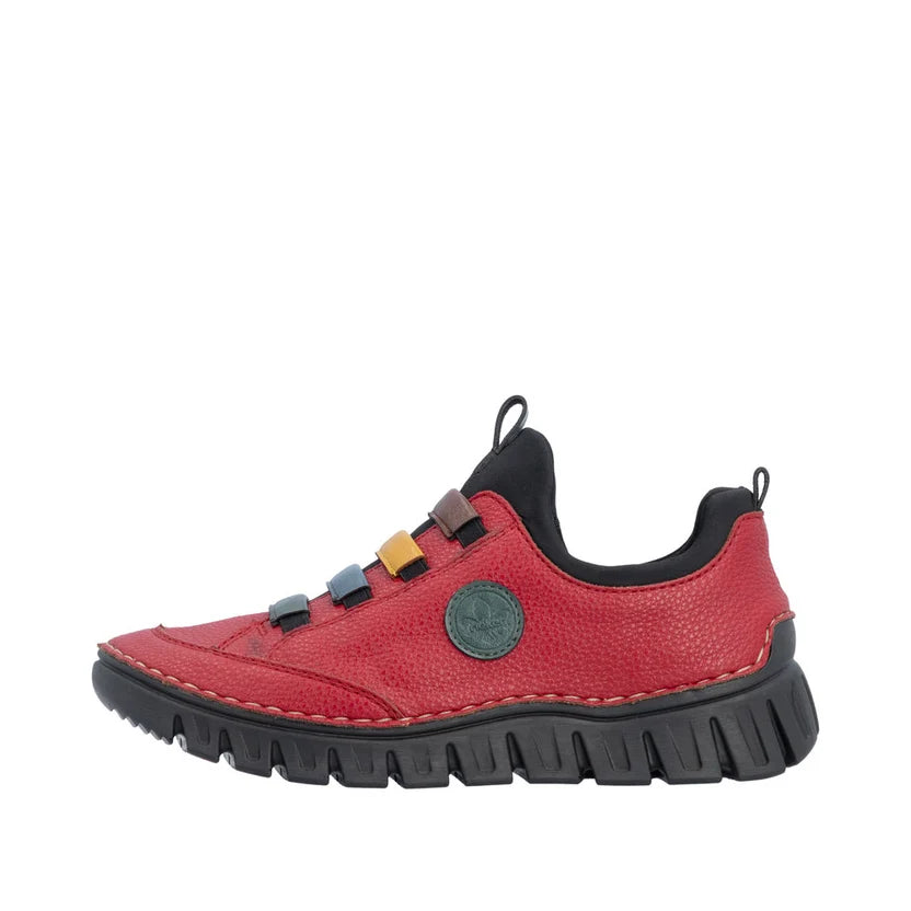 Rieker 57550 – Women's Slip-On Shoe – Red – 57550-33