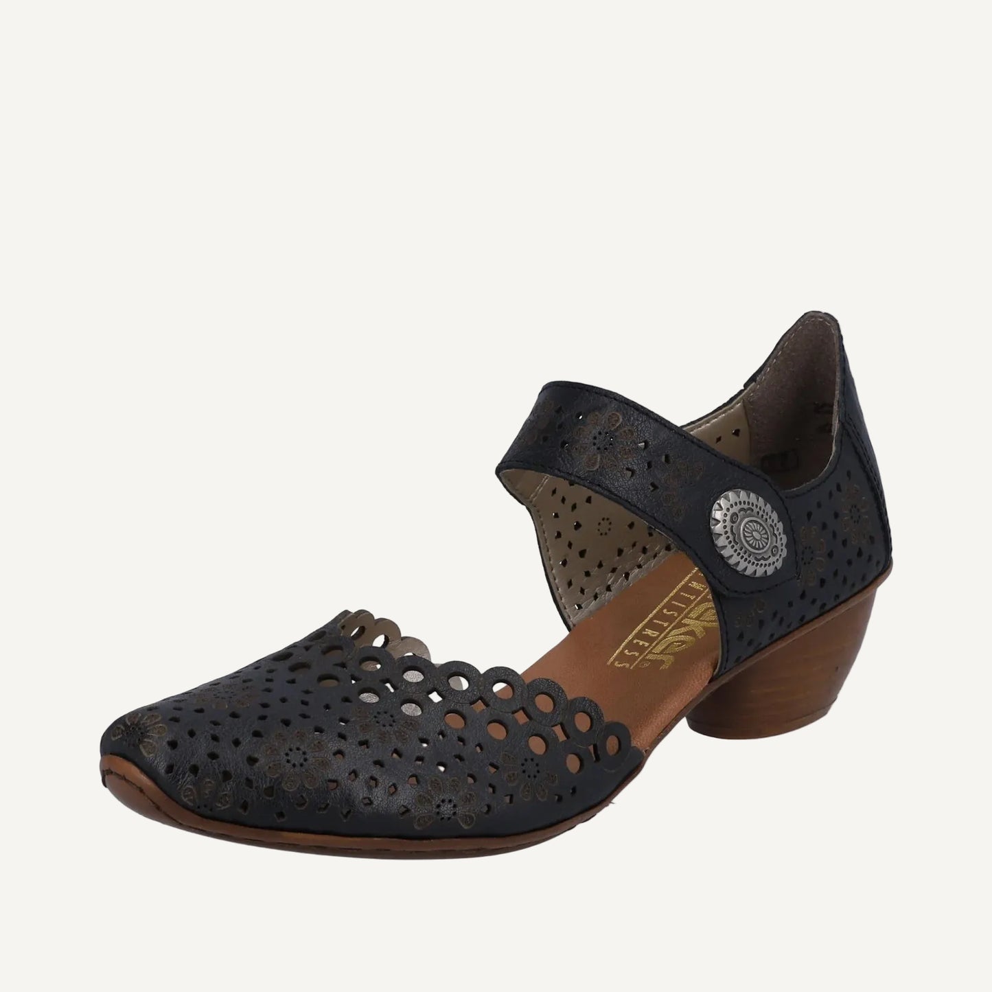 Rieker Women's Mary Jane Shoe - Blue  - 43753-14