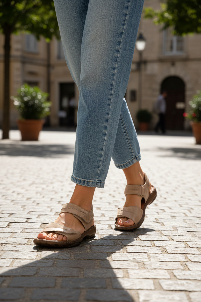 Josef Seibel Debra 19 – Beige – Women's Leather Adjustable Sandal