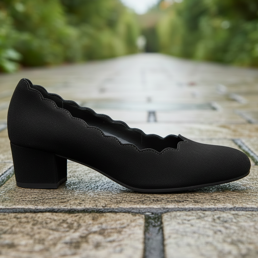 Gabor Gigi – Women's Court Shoe – Black Suede – 3006.01.001
