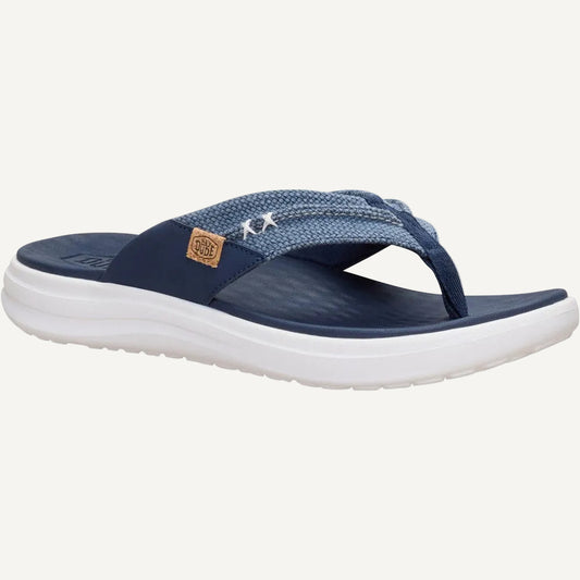 Hey Dude - Finn Flip Textile/Braided - Navy - 45424.