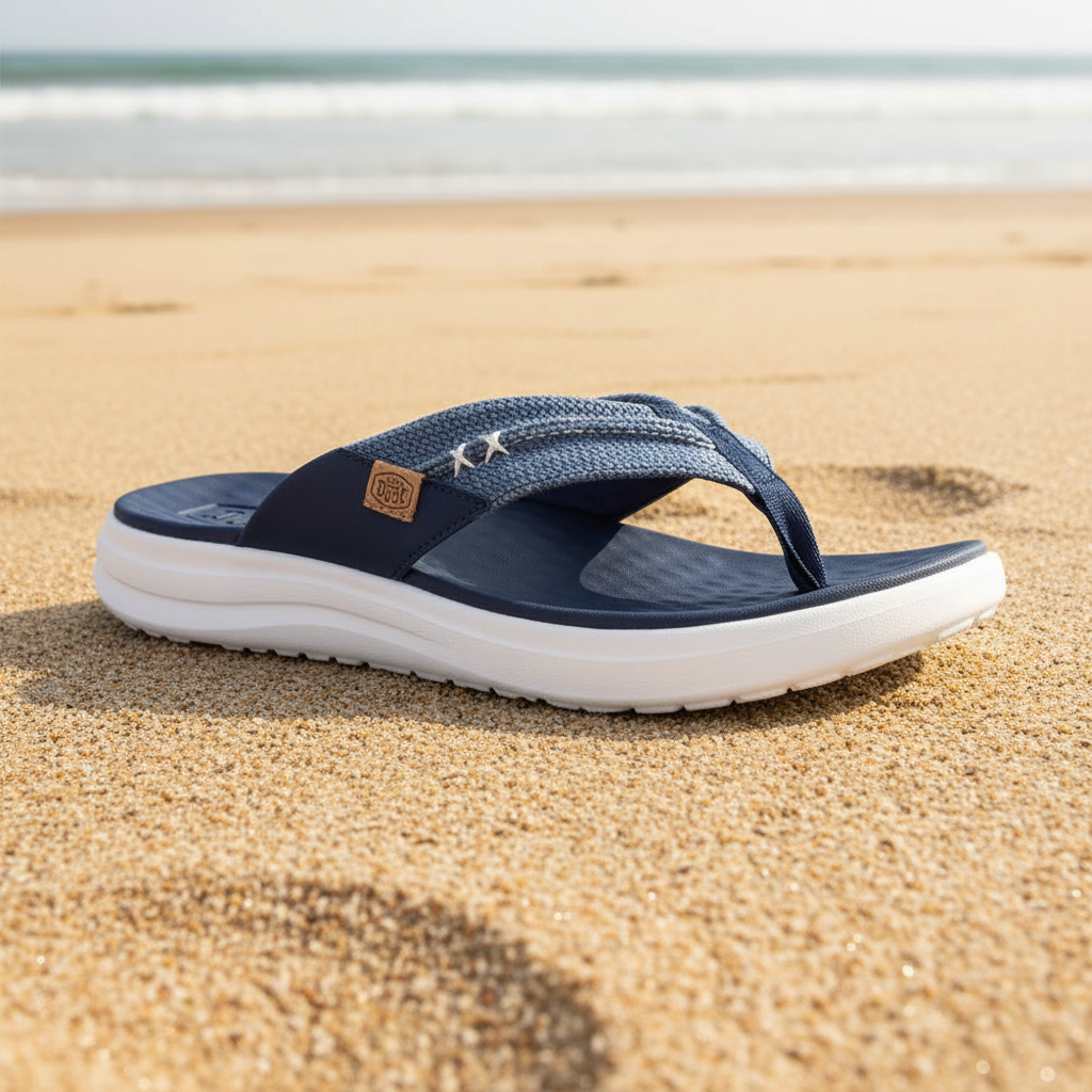 Hey Dude Finn Flip Textile/Braided – Men's – Navy