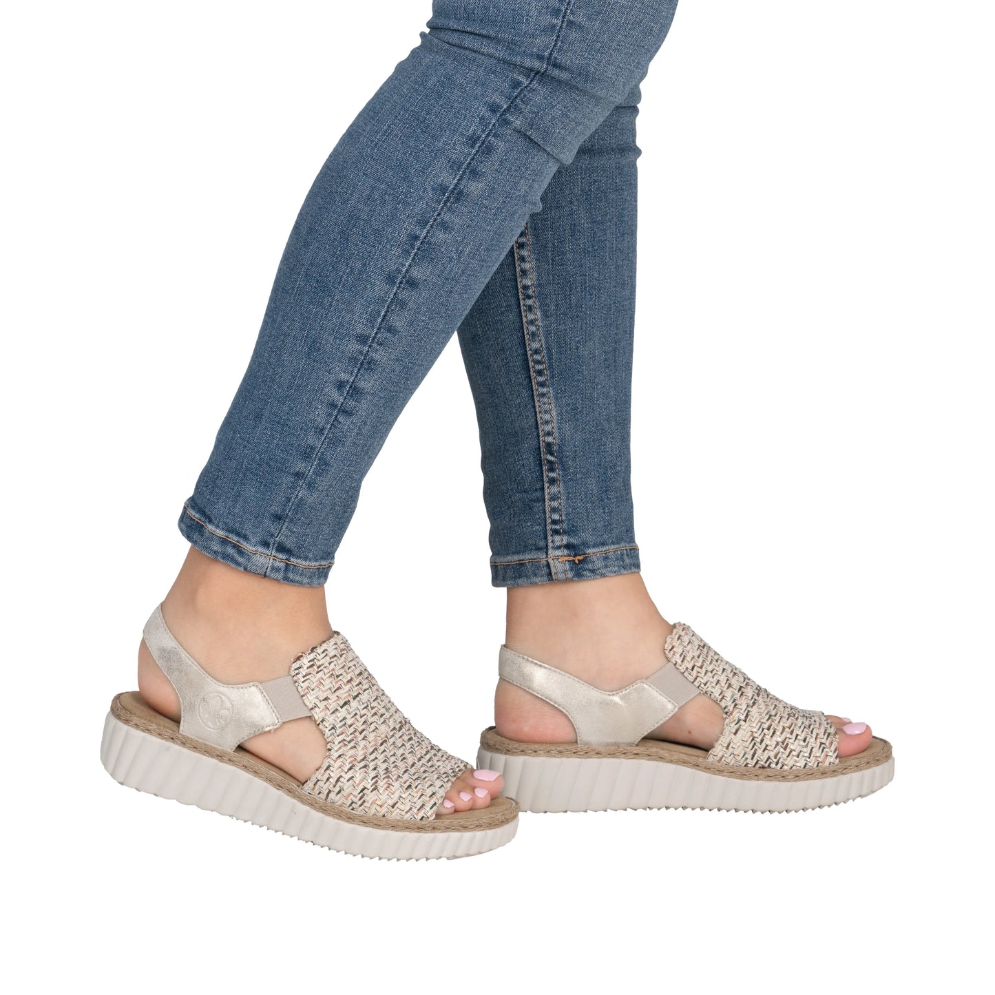 Rieker Women's Wedge Sandal - Beige | 69276-60
