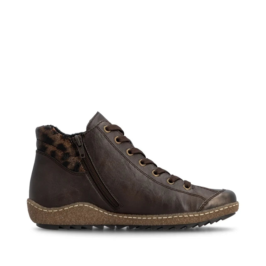 Rieker L7514 – Women's Lace-Up Ankle Boot – Brown – L7514-25